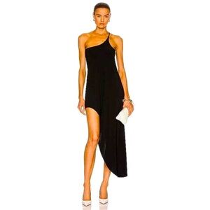Norma Kamali Black Asymmetrical Dress